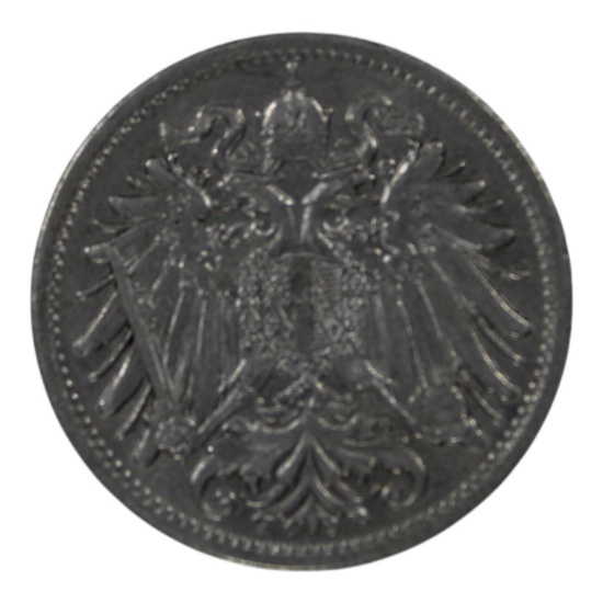 1908 Austria 20 Heller Coin, Austro-Hungarian Empire