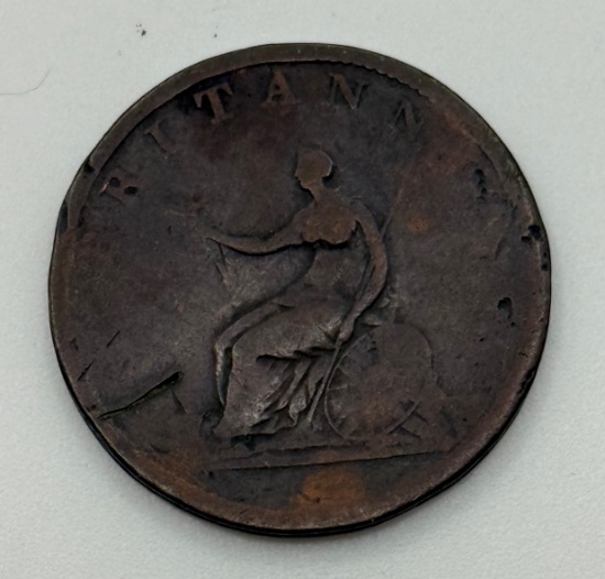 1806 United Kingdom Half Penny, George III, Britannia Reverse