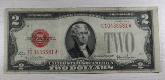 1928G U.S. Red Seal Two-Dollar note