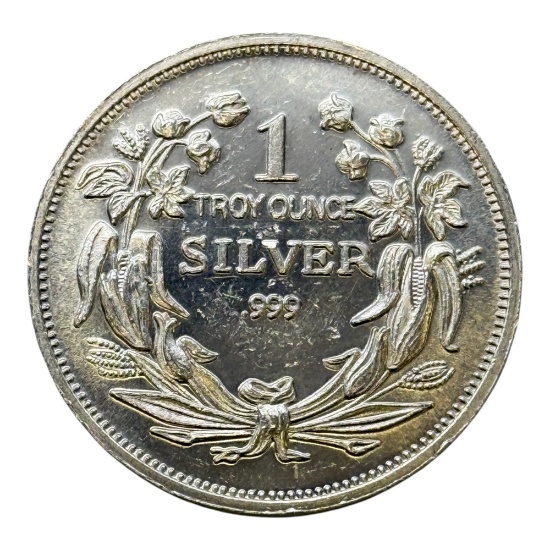 1 Troy Ounce Silver Coin .999, Seated Liberty Design