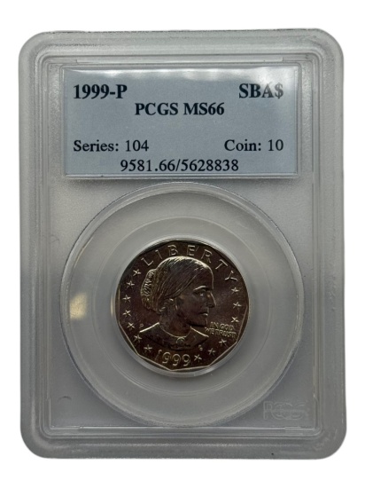 1999-P Susan B. Anthony Dollar in PCGS MS66 Holder