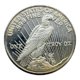 1 oz .999 Fine Silver Bullion Coin, Liberty & Peace Design