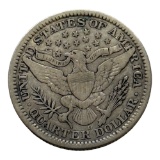 1908-O Barber Quarter, United States Coin, 90% Silver