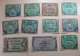 11 pcs- Military Payment Certificates, 1944-1948, Various Denominations, sells times the money