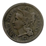 1865 Three-Cent Nickel Coin, United States Mint