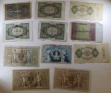 11 pcs- German Reichsbank Currency, 50-1000 Mark Denominations, 1922-1923, sells times the money