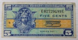 Series 521 Military Payment Certificate, Five Cents