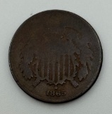 1865 United States Two-Cent Piece Coin