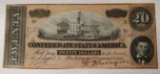 1864 Richmond Confederate States of America $20 Note
