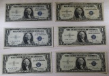 6- 1935 Silver Certificates, 1935A,B,C,D,E,F, Sells times the money