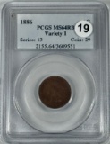 1886 Indian Head Cent in MS64RB PCGS Holder