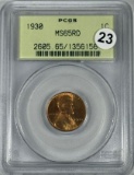 1930 Lincoln Wheat Cent in PCGS MS65RD Holder
