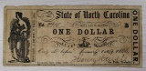 1866 State of North Carolina One Dollar Note