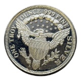 One Troy Ounce Silver Bullion Coin, 999 Fine, Liberty and Eagle Design