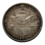 1893 United States Columbian Exposition Half Dollar, 90% Silver