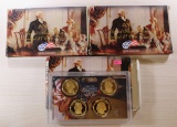 3- Presidential Dollar sets, 2007, 2009, 2010, 4 coins each, sells times the money