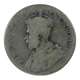 Canadian 25 Cents Coin, King George V, Silver, Circa 1911-1936