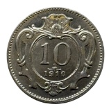 1910 Austria 10 Heller Coin