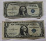 2- 1935E $1.00 Silver Certificates, sells times the money