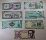 7- Collectible Banknotes from Uruguay, Venezuela, Ecuador, Guatemala, & more, sells times the money