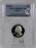 1992-S Washington Quarter Silver in PCGS PR69DCAM holder