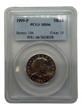 1999-P Susan B. Anthony Dollar in PCGS MS66 Holder