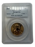 2000-P Sacagawea Dollar Coin in PCGS MS66 Grade holder