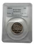 1999-P Connecticut State Quarter in PCGS MS65 Holder