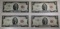 4- 1953 Red Seal $2.00 US notes, 1953, A,B,C, sells times the money