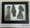 Arrowheads and Artifacts - Frame 5 arrowheads from Fairfield Co Oh largest 2 1/2
