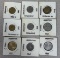 World Coins - Argentina  lot of 9 coins range 1949 - 1985