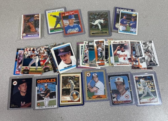 Nolan Ryan and Cal Ripken lot total of 75 cards nice HOFer lot