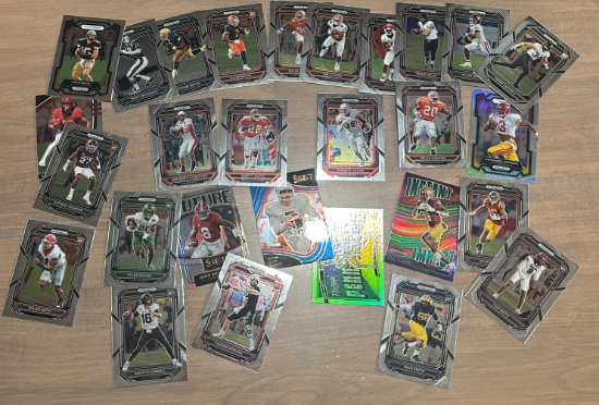 28 College Football Prizm Cards Including John Elway, Drew Brees, And Bradshaw And Many Rookies