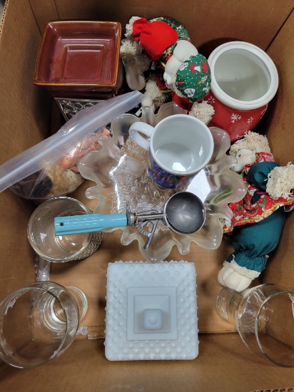 Coca-Cola Glass & Holiday-Themed Mugs, Mixed Household Items