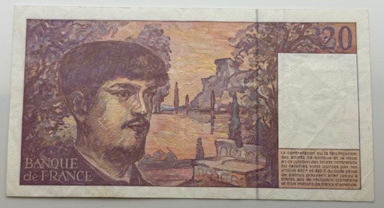 Banque de France 20 Francs Note, 1995