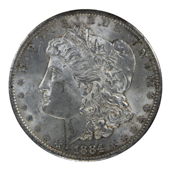 1884-O Morgan Silver Dollar Coin, 90% Silver