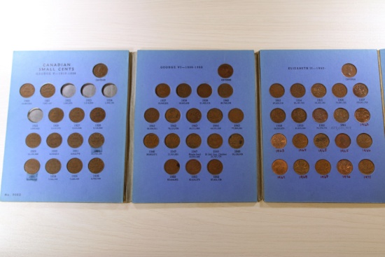 Canadian Small Cent Collection 1920 to 1971, missing some, see pics