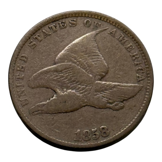1858 Flying Eagle Cent, 1 Cent, United States Coin