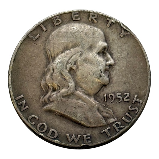 1952-D Franklin Half Dollar, 90% Silver Coin