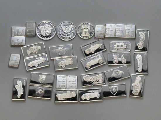 43+ Grams of Silver Bars and rounds