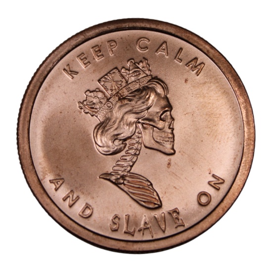 Silver Shield .999 Copper Keep Calm and Slave On, 2018