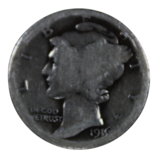 1916-S Mercury Dime, United States, 90% Silver