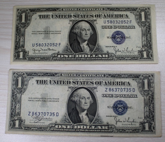 2- 1935 Silver Certificates, series C and D, sells times the money