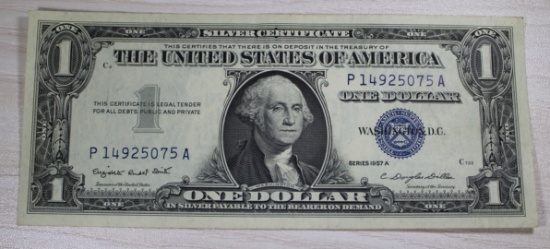 1957A $1 Silver Certificate, Blue Seal