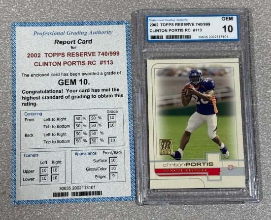 Clinton Portis RC #113 Topps Reserve 2002 Graded 10