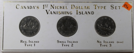 Canada 1st Nickel Dollar Type Set 1968, Vanishing Island Series