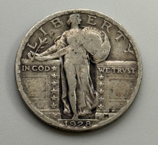 1928 Standing Liberty Quarter, 90% Silver