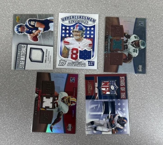 Football game Used + lot of 5 Westbrook 150/325, Shockey, Portis 177/250, Jackson
