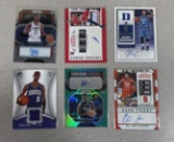Basketball Autos and Game used lot of 6 Duke +