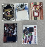 Football GU/ Relic lot of 5 Mathews 28/49, Cooks, Dobson, Garcia 184/500